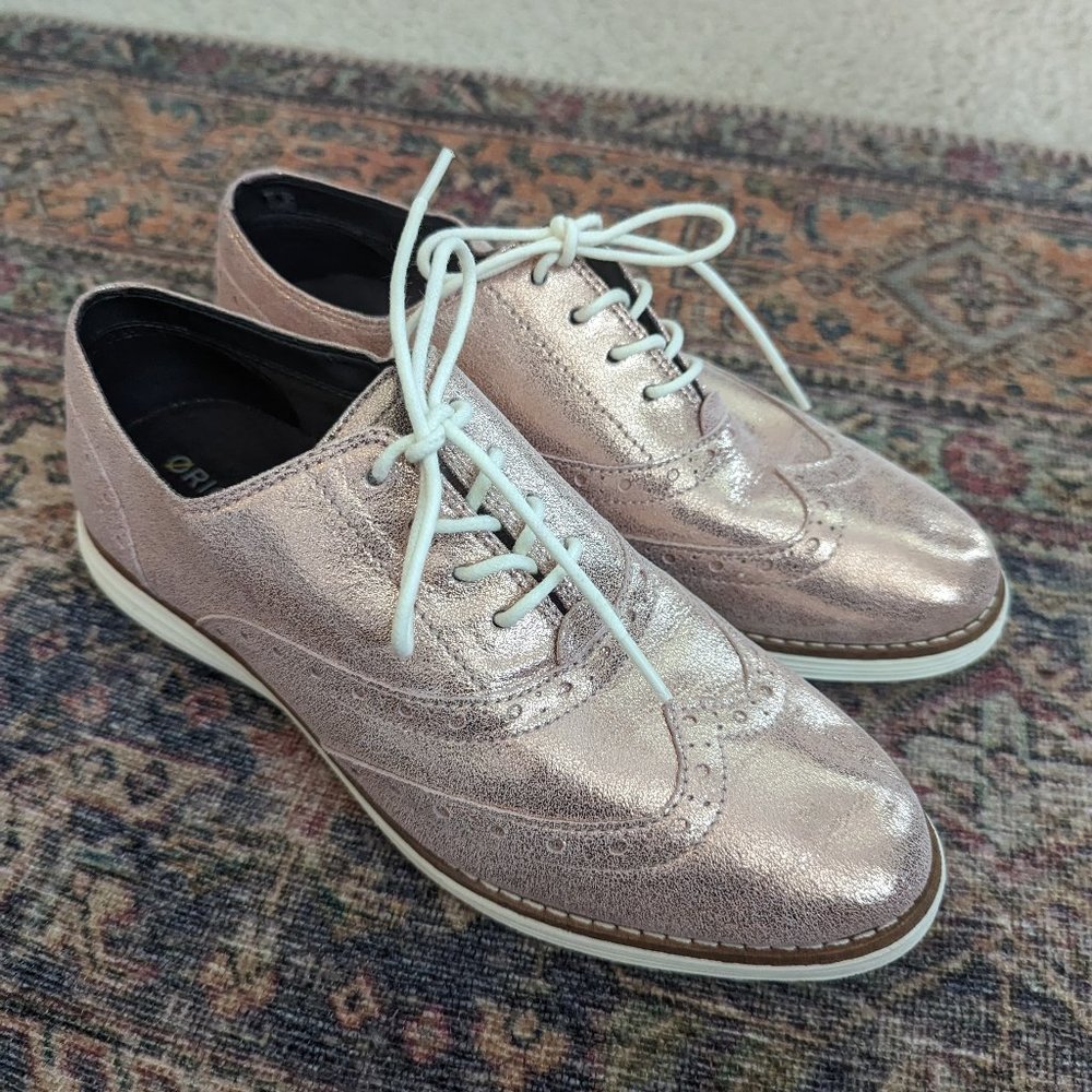 Cole Haan Grand Zero Grand Oxford Metallic Rose Gold